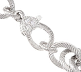 Judith Ripka Verona Sterling Silver Rolo Bracelet 7-1/2"L